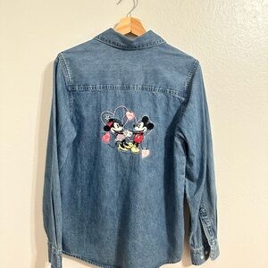 Valentine’s Day Disney Mickey and Minnie Denim Shirt